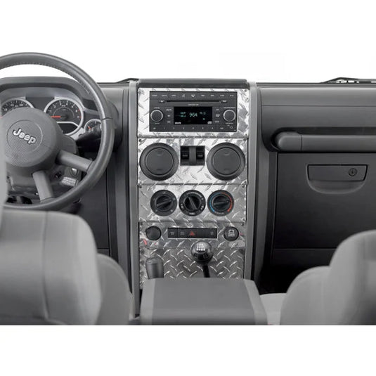 Warrior Products Dash Panel Overlay for 07-08 Jeep Wrangler JK 2 Door with Power Windows