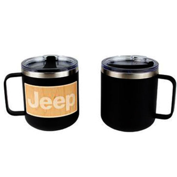 Load image into Gallery viewer, Jeep Merchandise Jeep Logo Powder Coated Camper Mug
