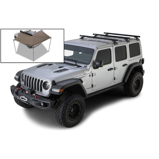 Rhino-Rack HD 59" 3-Bar Backbone Roof Rack for 18-20 Jeep Wrangler JL Unlimited with Hardtop