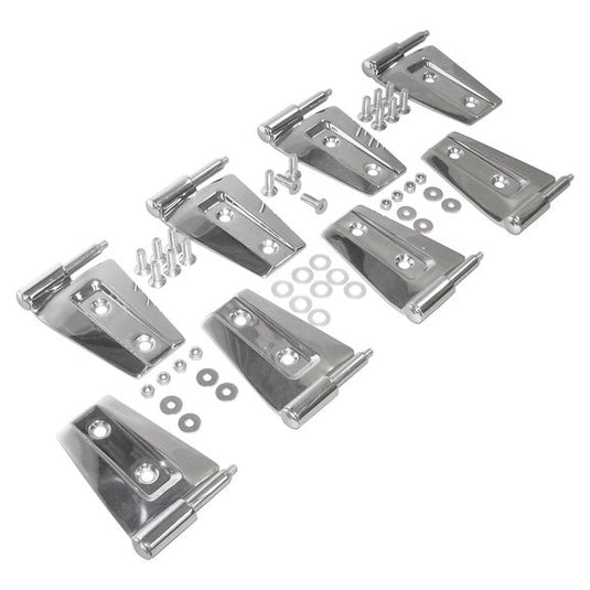 Crown Automotive Stainless Steel Door Hinge Set for 07-18 Jeep Wrangler JK