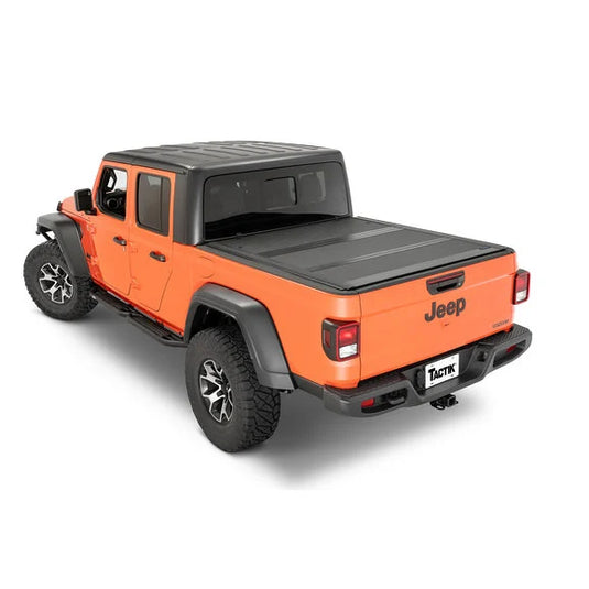 TACTIK 2433109 Low Profile Hard Tri-Fold Tonneau Cover for 20-23 Jeep Gladiator JT