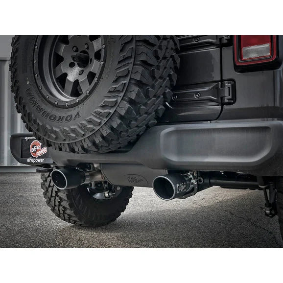 Load image into Gallery viewer, aFe Power Rebel Series 2.5&quot; 409 Stainless Dual Outlet Cat-Back Exhaust System for 18-24 Jeep Wrangler JL with 3.6L
