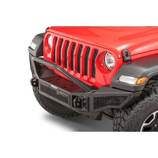 Go Rhino 331201T Rockline Winch Ready Front Bumper with Overrider for 07-20 Jeep Wrangler JL, JK & Gladiator JT