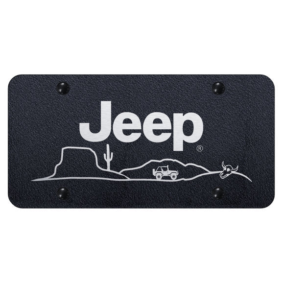 Load image into Gallery viewer, Automotive Gold Laser Etched Jeep Desert License Plate
