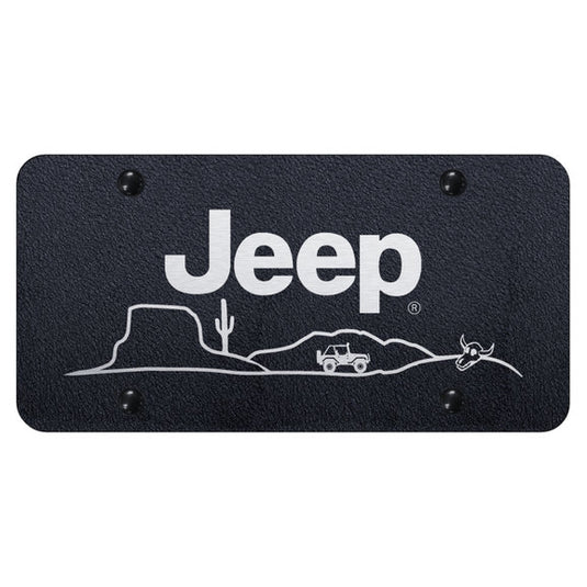 Automotive Gold Laser Etched Jeep Desert License Plate