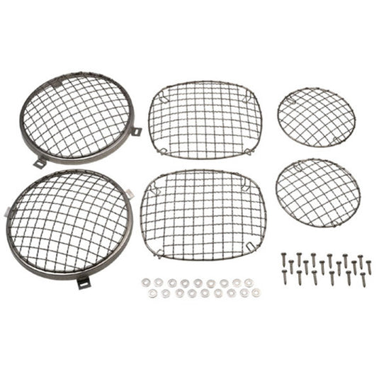 Kentrol Stainless Steel Wire Mesh Stone Guard Set for 76-86 Jeep CJ-5, CJ-7 & CJ-8 Scrambler