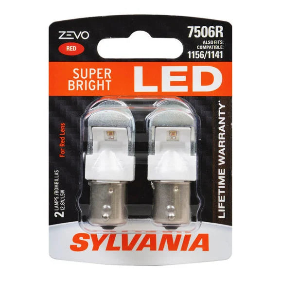 Sylvania 7506RLED.BP2 #7506R Red Zevo LED Mini Bulb 2 Pack