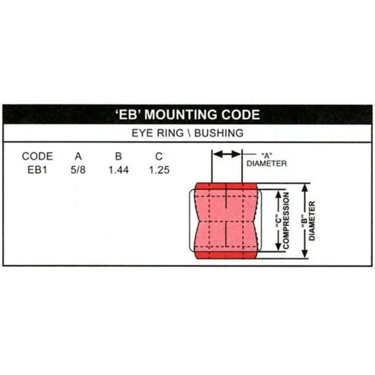 Skyjacker N8052 Nitro N8000 Series 10.02 / 15.3" Stud / Eye Shock with Red Shock Boot