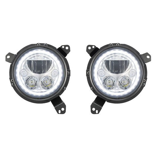 Vision X Vortex Halo LED Headlight Pair for 18-24 Jeep Wrangler JL & 20-24 Gladiator JT