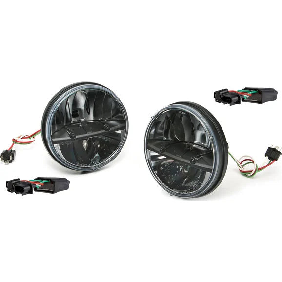 Load image into Gallery viewer, Truck-Lite 55000 7&quot; Round LED Headlight Kit with PWM Adaptors by Rigid Industries for 07-18 Jeep Wrangler JK
