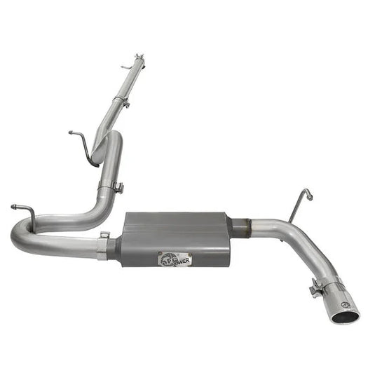 aFe Power 49-08044-1P Scorpion 2.5" Aluminized Cat-Back Exhaust w/ Polished SS Tip for Jeep Wrangler JK Unlimited 4 Door