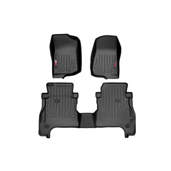 Load image into Gallery viewer, Rough Country Front &amp; Rear Heavy Duty Fitted Floor Mats for 20-24 Jeep Gladiator JT
