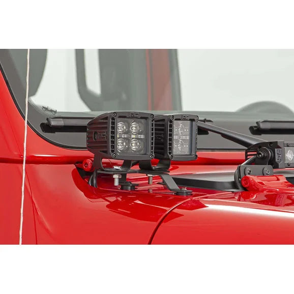 Load image into Gallery viewer, Rough Country Quad LED Light Pod Kit for 18-24 Jeep Wrangler JL &amp; Gladiator JT
