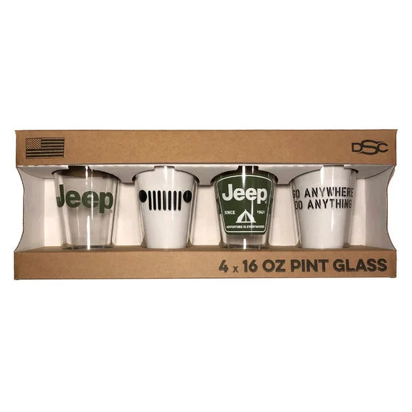 Load image into Gallery viewer, Jeep Merchandise Jeep Pint Glass 4 Pack
