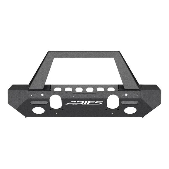 Aries TrailChaser Front Bumper with Grille Guard in Steel for 18-24 Jeep Wrangler JL Unlimited & Gladiator JT