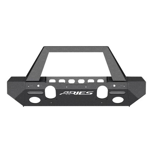 Aries TrailChaser Front Bumper with Grille Guard in Steel for 18-24 Jeep Wrangler JL Unlimited & Gladiator JT