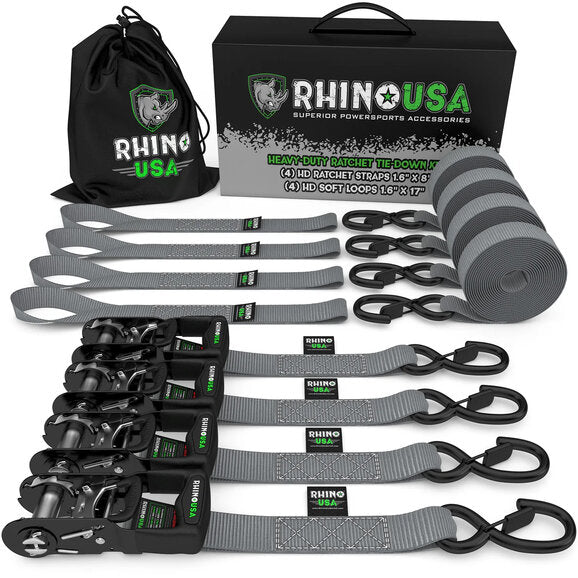 Load image into Gallery viewer, Rhino USA 1.6&quot; x 8&#39; Heavy Duty Ratchet Tie-Down
