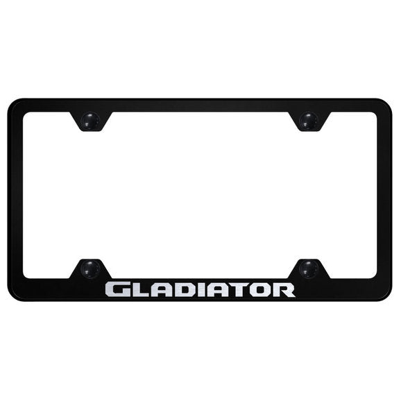 Load image into Gallery viewer, Automotive Gold Laser Etched Stainless Gladiator License Plate Frame
