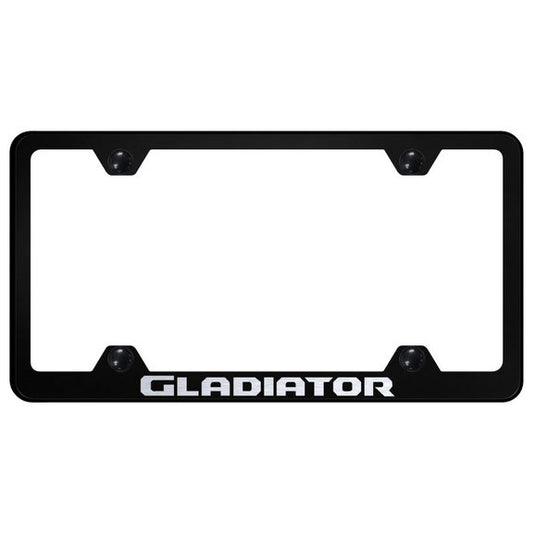 Automotive Gold Laser Etched Stainless Gladiator License Plate Frame