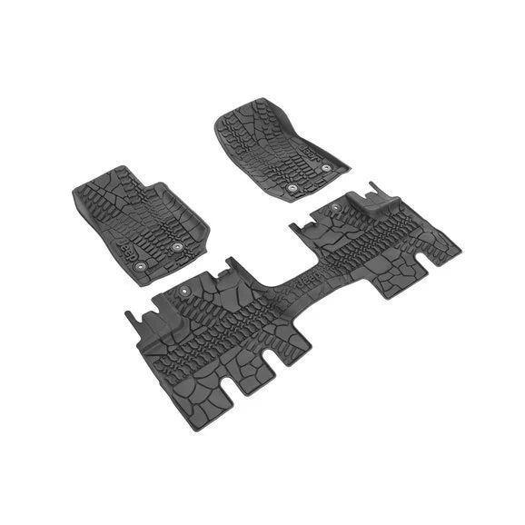 Mopar 82213860 Floor Slush Mats with Tire Tread Pattern for 14-18 Jeep Wrangler Unlimited JK 4 Door