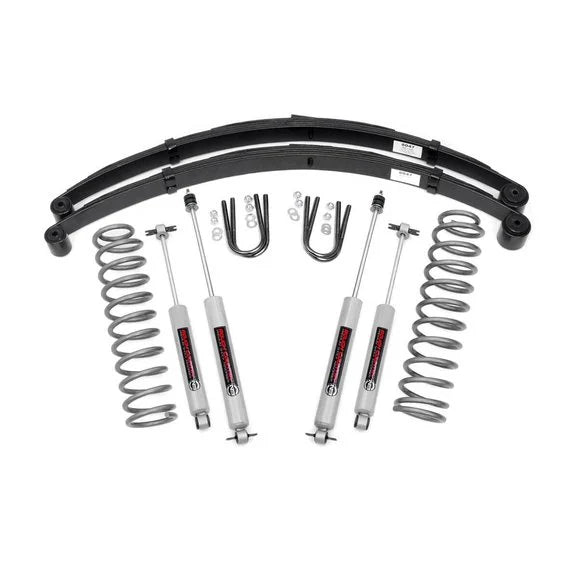 Load image into Gallery viewer, Rough Country 3in Leaf Spring Lift Kit for 84-01 Jeep Cherokee XJ
