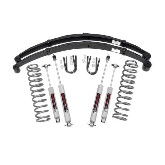 Rough Country 3in Leaf Spring Lift Kit for 84-01 Jeep Cherokee XJ