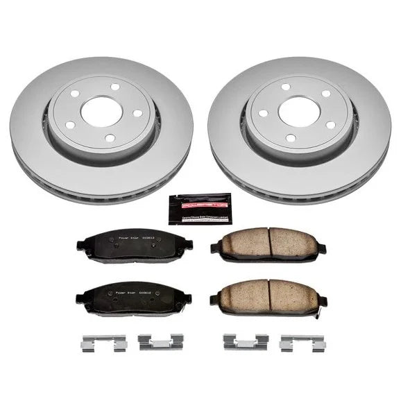 Power Stop CRK2219 Front Z17 Evolution Geomet Coated Brake Kit for 06-10 Jeep Commander XK & 05-10 Jeep Grand Cherokee WK