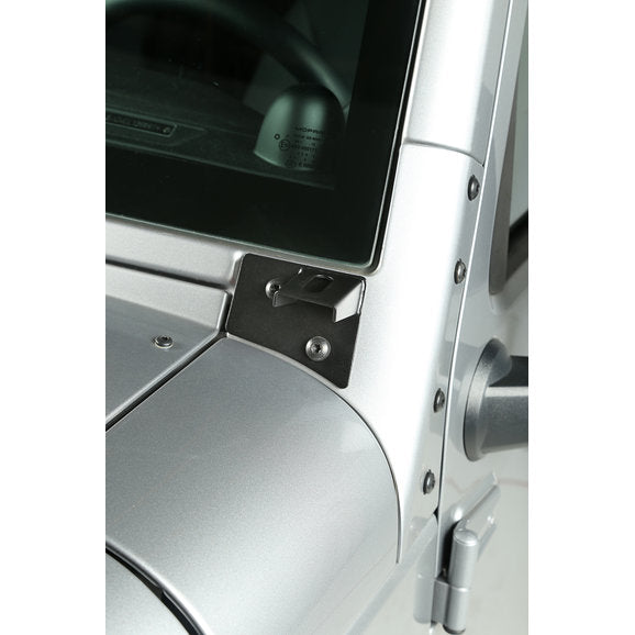 Rugged Ridge 11027.04 Windshield Light Mounting Brackets in Textured Black for 07-15 Jeep Wrangler JK