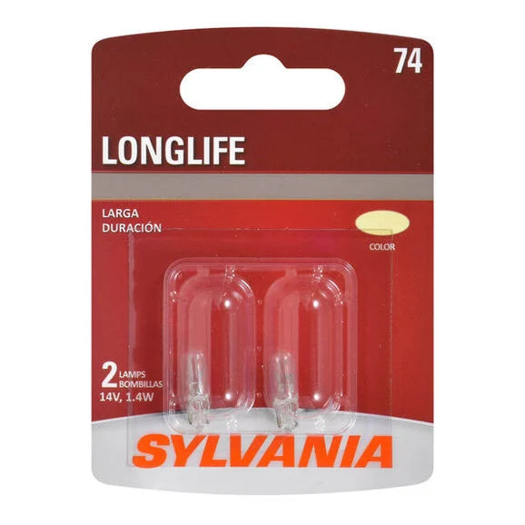 Load image into Gallery viewer, Sylvania 74LL.BP2 #74 Long Life Mini Bulb 2 Pack
