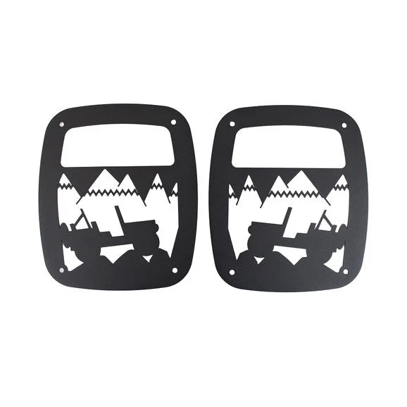 Load image into Gallery viewer, Kentrol 80709 Heritage Tail Light Guards for 1976-06 CJ, YJ and TJ Jeeps
