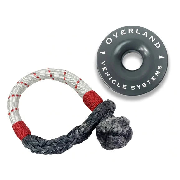 Overland Vehicle Systems Combo Pack Soft Shackle and Recovery Ring