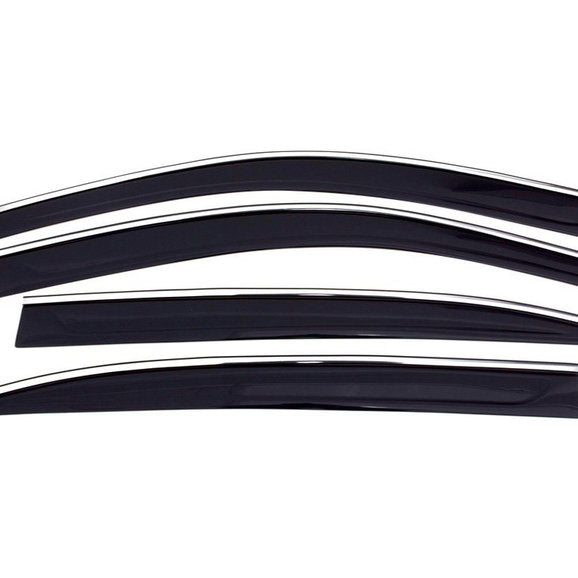 AVS 794065 Window Deflector Ventvisor Low-Profile 4PC. Set in Smoke with Chrome Trim for 14-21 Jeep Cherokee KL