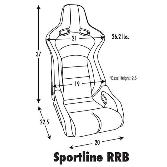 Corbeau Sportline RRB Front Reclining Seat Pair