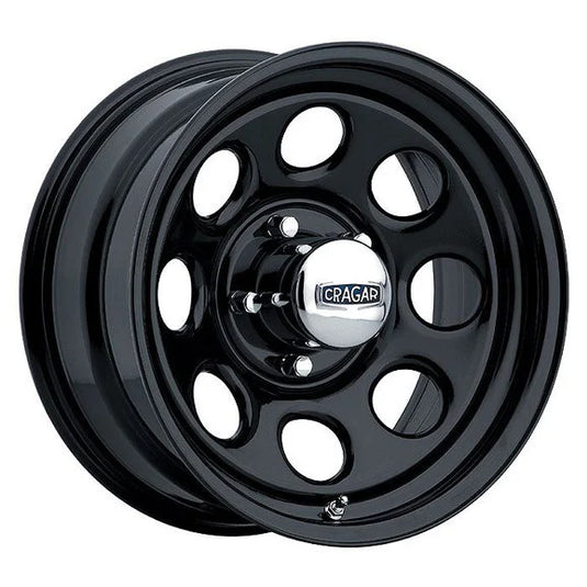 Cragar Series 397 Soft 8 Black Wheel for Jeep Vehicles with 5x4.5 Bolt Pattern