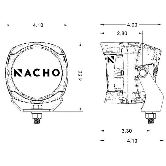 Load image into Gallery viewer, Nacho Offroad Lighting PM461 Quatro 4&quot; SAE Fog/Spot LED Lights
