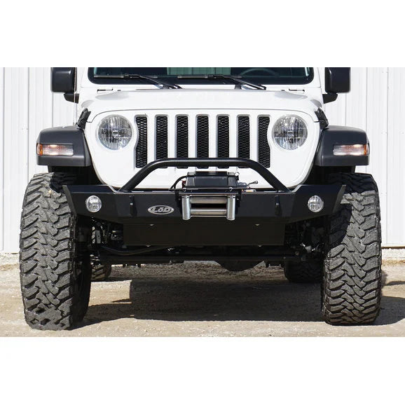 Load image into Gallery viewer, LoD Offroad JLP0730 Front Bumper Fairlead License Plate Flip-Up Mount
