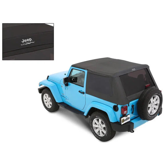 Bestop Jeep Logo Trektop Soft Top for 07-18 Jeep Wrangler JK 2-Door