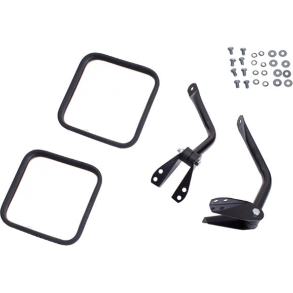 Crown Automotive 5462736K Front Windshield Mount Mirror Kit in Black for 55-95 Jeep CJ-5, CJ-6, CJ-7, CJ-8 Scrambler & Wrangler YJ