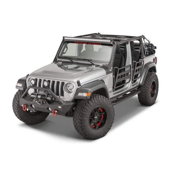 Load image into Gallery viewer, Fishbone Offroad FB22090 Mako Stubby Front Bumper for 18-24 Jeep Wrangler JL &amp; Gladiator JT
