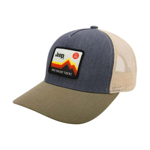 Load image into Gallery viewer, Jeep Merchandise Jeep Have Fun Out There Trucker Patch Hat
