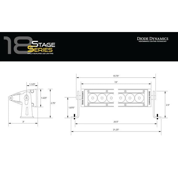 Load image into Gallery viewer, Diode Dynamics 18&quot; Stage Series Straight LED Light Bar Single Row
