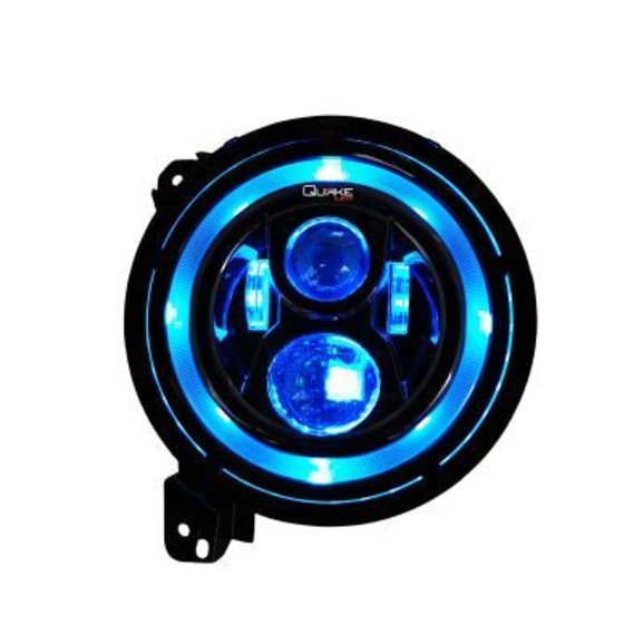 Load image into Gallery viewer, Quake LED QTE1039 RGB 9&quot; LED Headlights with DRL Halo, and Sequential Turns for 18-24 Jeep Wrangler JL &amp; 2024 Gladiator JT
