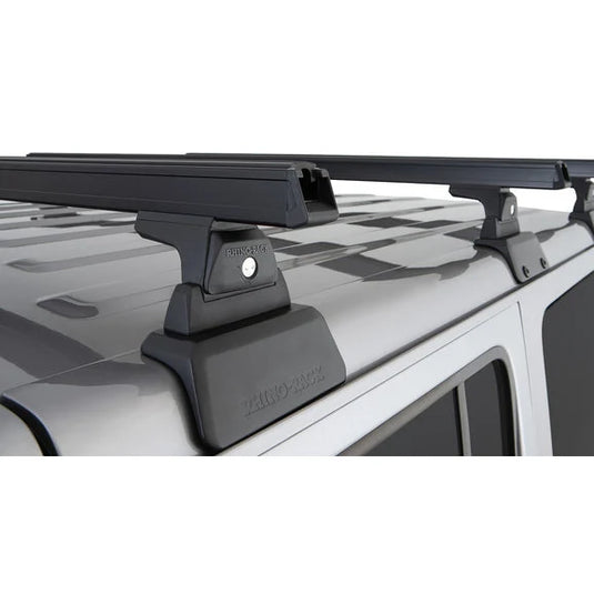 Rhino-Rack 3-Bar Backbone Roof Rack with Quick Mount Legs for 18-24 Jeep Wrangler JL Unlimited with Hardtop