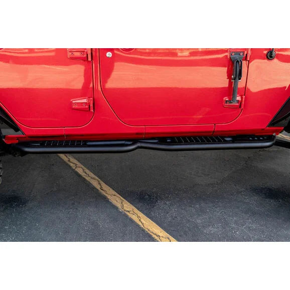 Load image into Gallery viewer, DV8 Offroad SRJK-08 OE Plus Side Steps for 07-18 Jeep Wrangler JK Unlimited 4-Door
