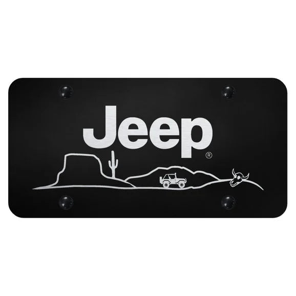 Automotive Gold Laser Etched Jeep Desert License Plate