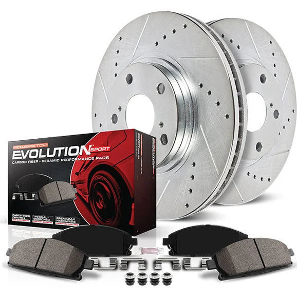 Power Stop Rear Z23 Evolution Sport Upgrade Brake Kit for 18-24 Jeep Wrangler JL