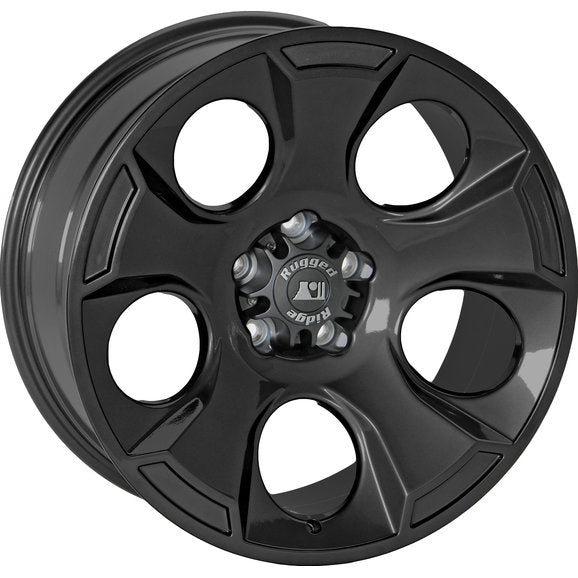 Load image into Gallery viewer, Rugged Ridge Drakon Wheel in Satin Black for 07-24 Jeep Wrangler JL, JK &amp; Gladiator JT
