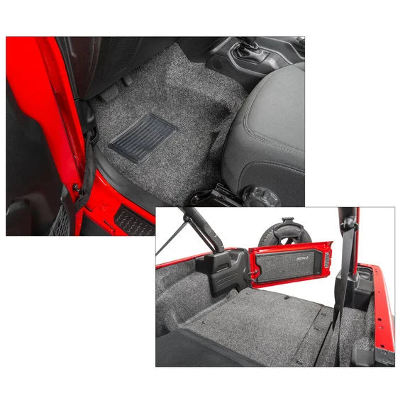 Bedrug Premium Carpeted Front & Rear Floor Liner Kit for 18-24 Jeep Wrangler JL Unlimited