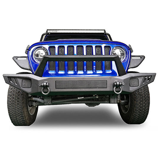 Black Horse Off Road AFB-WR20 Armour Front Bumper for 18-24 Jeep Wrangler JL & Gladiator JT