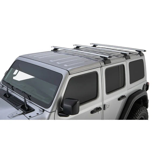 Rhino-Rack Vortex 3-Bar Backbone Roof Rack for 18-24 Jeep Wrangler JL Unlimited with Hardtop